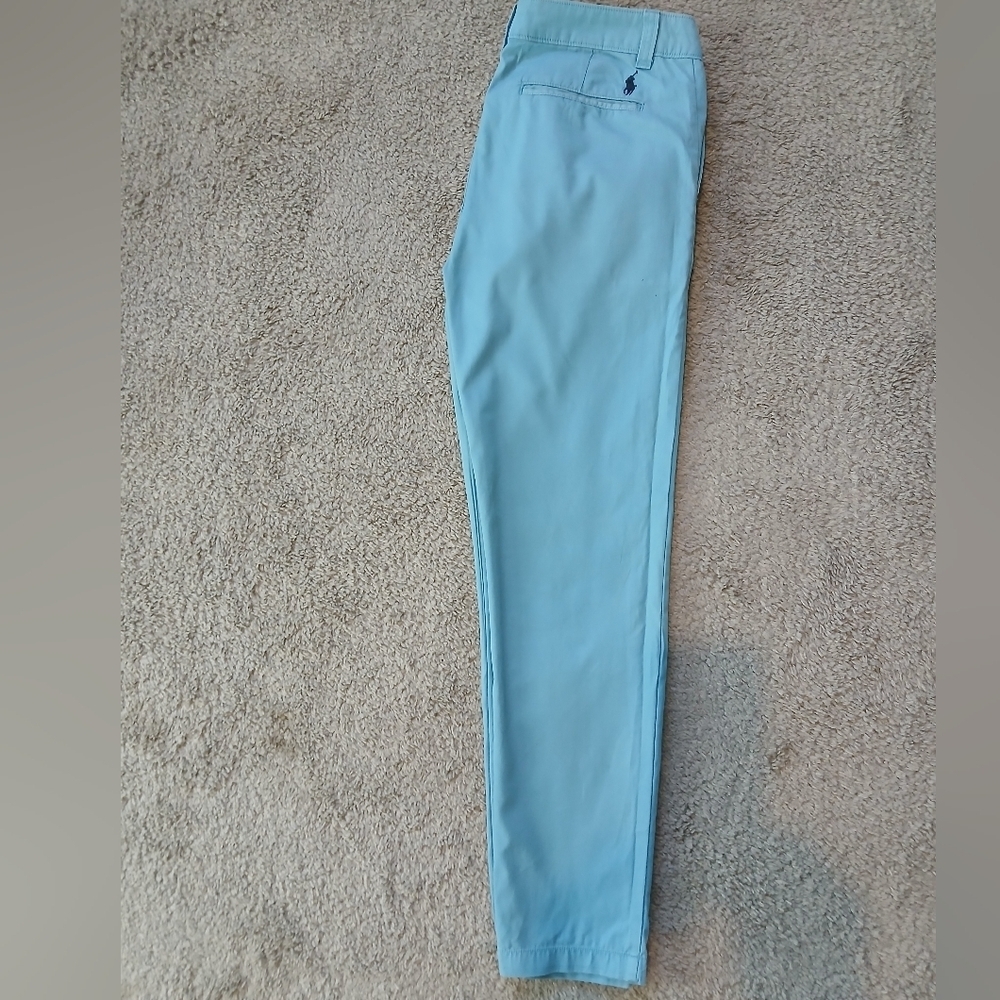 Ralph Lauren Polo Blue Teal Cotton Straight Leg Chino Pants Size 2 - Picture 7 of 9